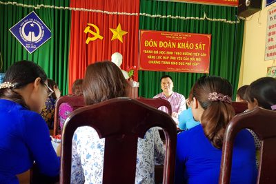 Đón đoàn khảo sát Đánh giá học sinh theo hướng tiếp cận năng lực đáp ứng yêu cầu đổi mới chương trình giáo dục phổ cập